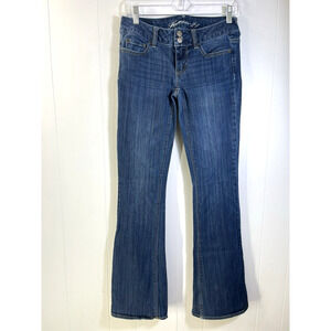 Forever 21 Y2K Low Rise Boot Cut Jeans Size 26 Medium Wash Blue Western Rodeo